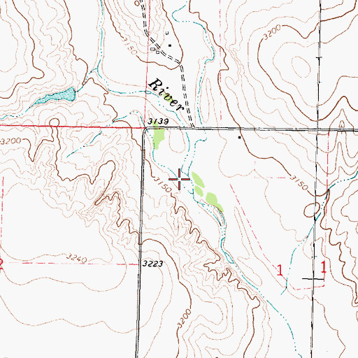 Topographic Map of Sand Creek, KS