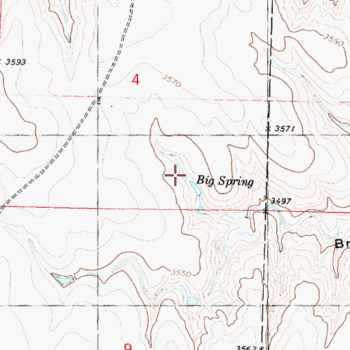 Topographic Map of Big Spring, KS