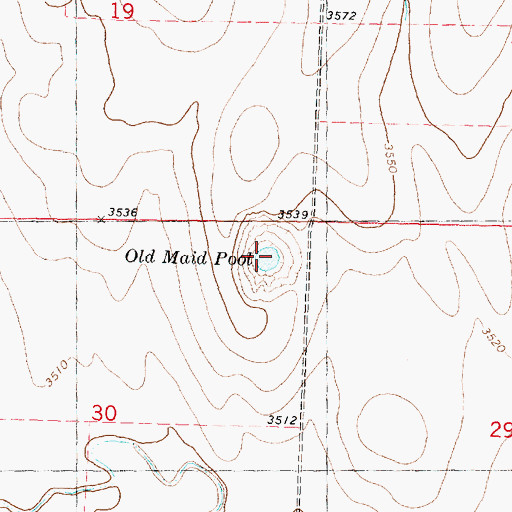 Topographic Map of Old Maid Pool, KS
