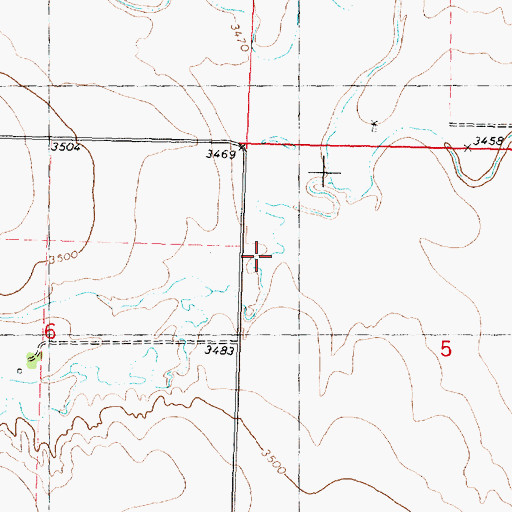 Topographic Map of Rattle Snake Gulch, KS