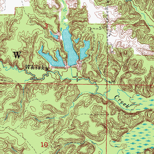 Topographic Map of Buck Branch, AR