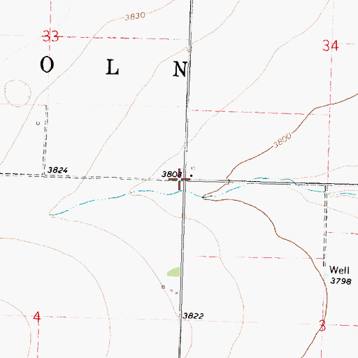 Topographic Map of Township of Lincoln, KS