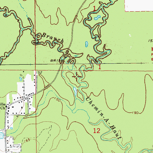 Topographic Map of Buck Branch, AR