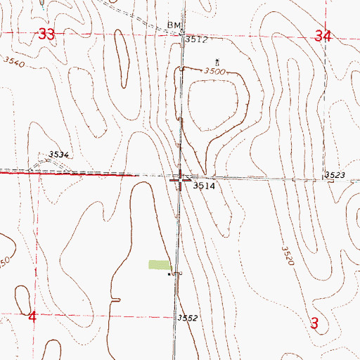 Topographic Map of Township of Shermanville, KS