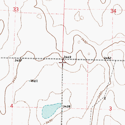 Topographic Map of Township of Llanos, KS