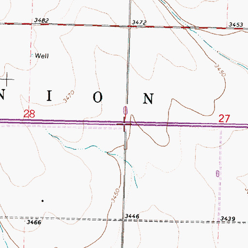 Topographic Map of Township of Union, KS