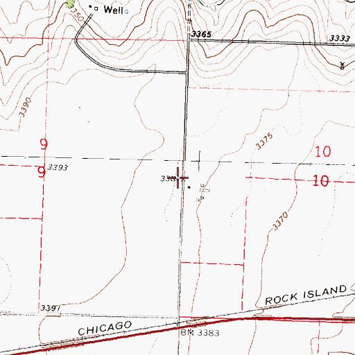 Topographic Map of Township of West Hale, KS