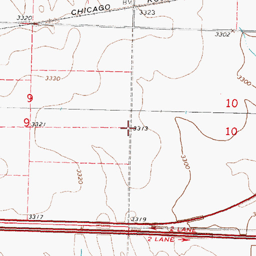 Topographic Map of Township of East Hale, KS