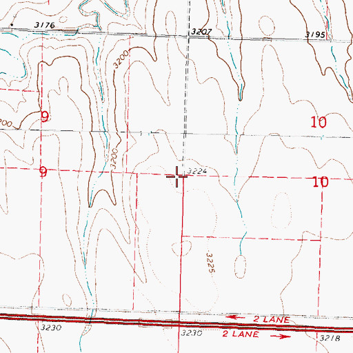 Topographic Map of Township of Morgan, KS
