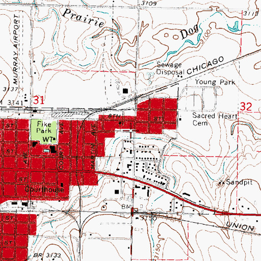 Topographic Map of Fike Park, KS