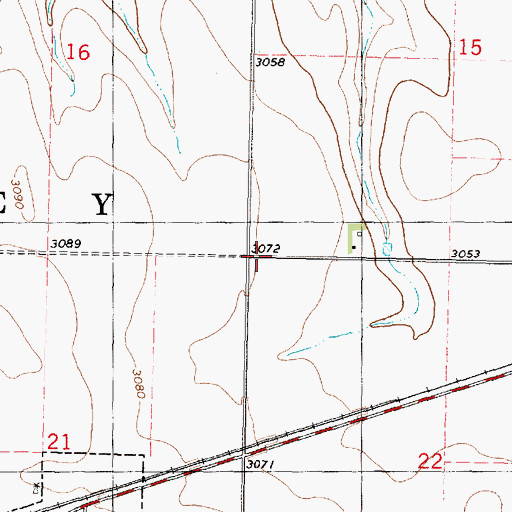 Topographic Map of Township of Lacey, KS
