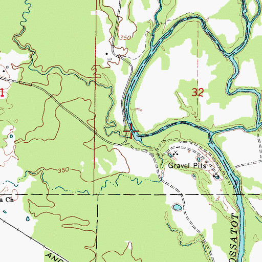 Topographic Map of Buck Creek, AR