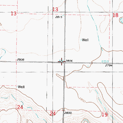Topographic Map of Township of Parnell, KS