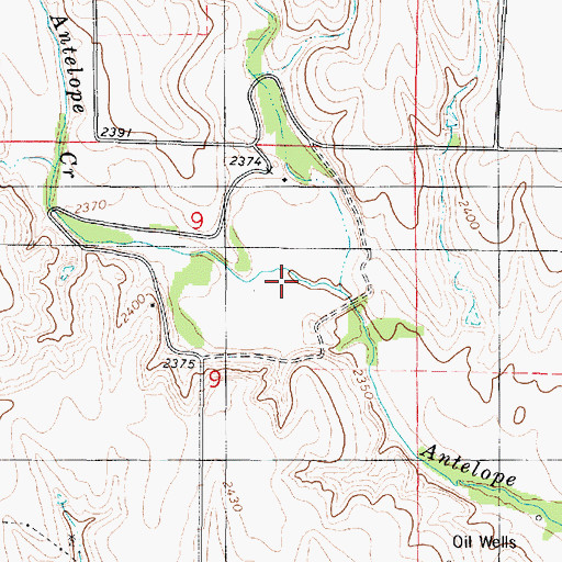 Topographic Map of Antelope County Park, KS