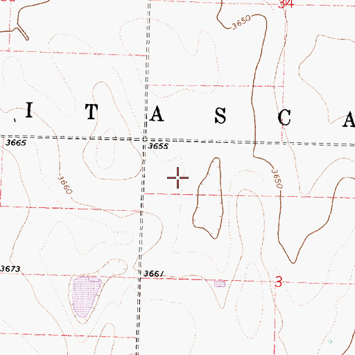 Topographic Map of Township of Itasca, KS