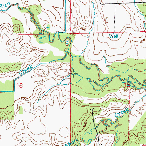 Topographic Map of Buck Creek, AR