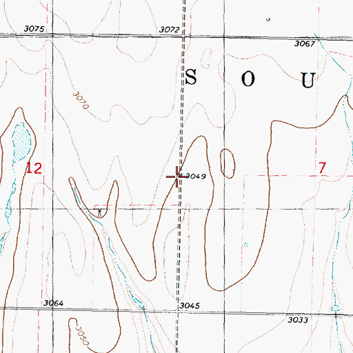 Topographic Map of Township of South Randall, KS