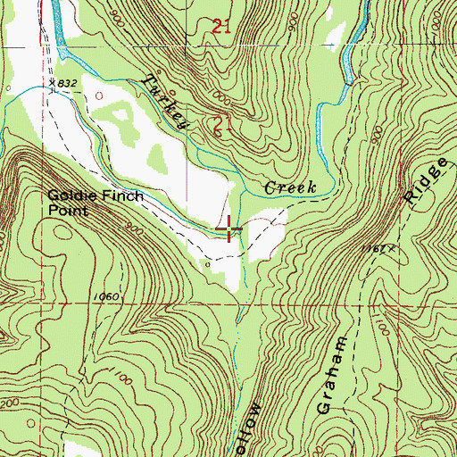 Topographic Map of Buck Hollow, AR