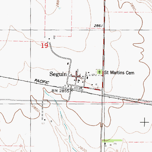 Topographic Map of Saint Martins Church, KS