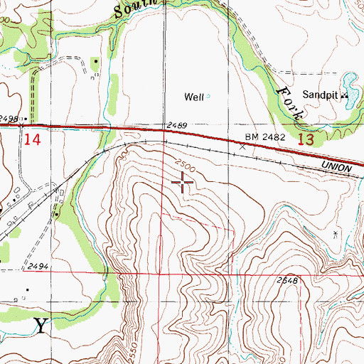 Topographic Map of Tasco, KS