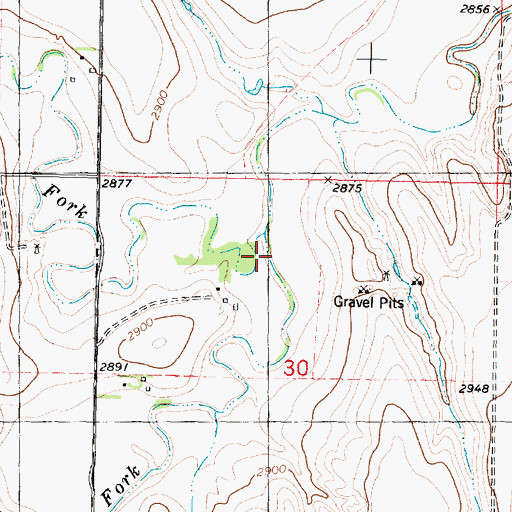 Topographic Map of North Fork Saline River, KS