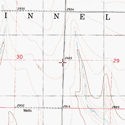 Topographic Map of Township of Grinnell, KS
