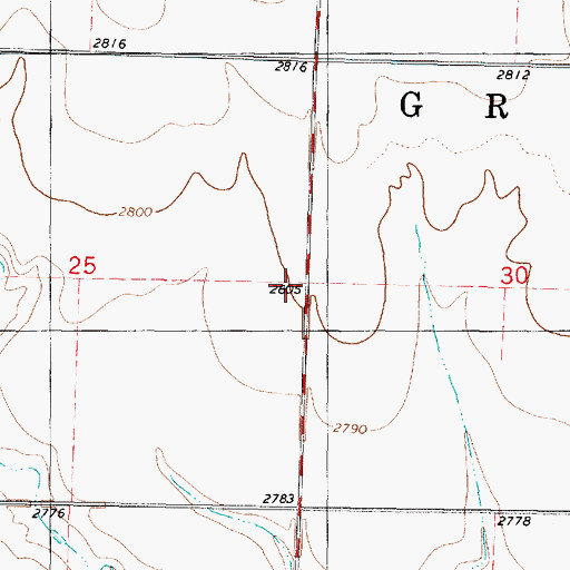 Topographic Map of Township of Grainfield, KS