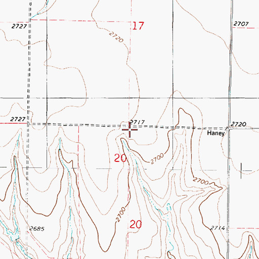 Topographic Map of Township of Payne, KS