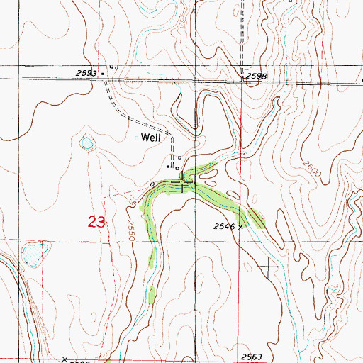 Topographic Map of Leeds Draw, KS