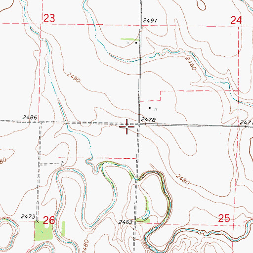 Topographic Map of Township of Collyer, KS
