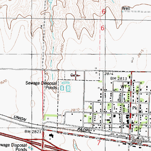 Topographic Map of Grainfield Cemetery, KS