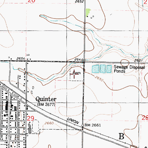 Topographic Map of Baker Township Cemetery, KS