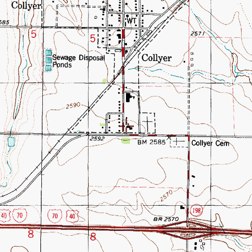 Topographic Map of Saint Michael Catholic Church, KS