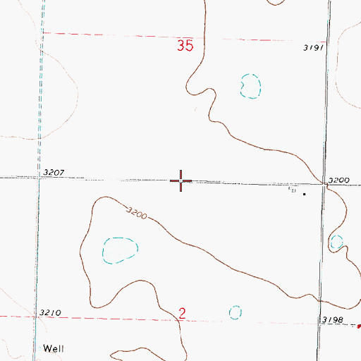 Topographic Map of Township of Monument, KS