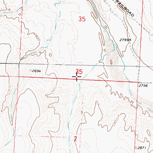 Topographic Map of Township of Logansport, KS
