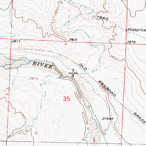 Topographic Map of Six Mile Gulch, KS