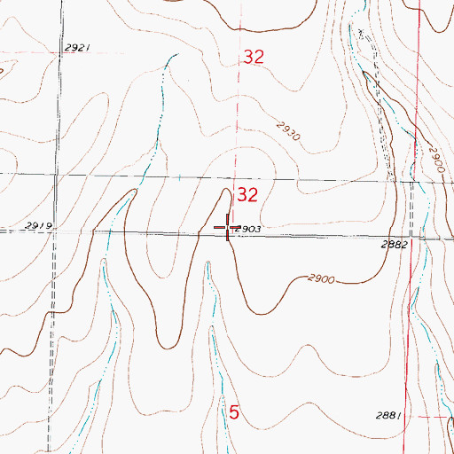 Topographic Map of Township of Elkader, KS