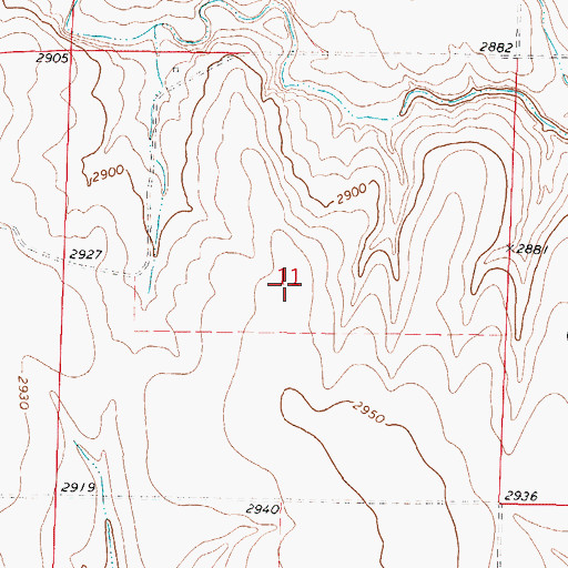 Topographic Map of Township of Gaeland, KS