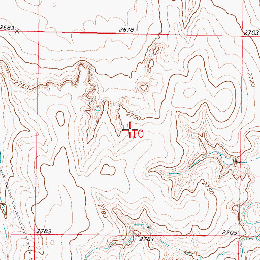 Topographic Map of Township of Gove, KS