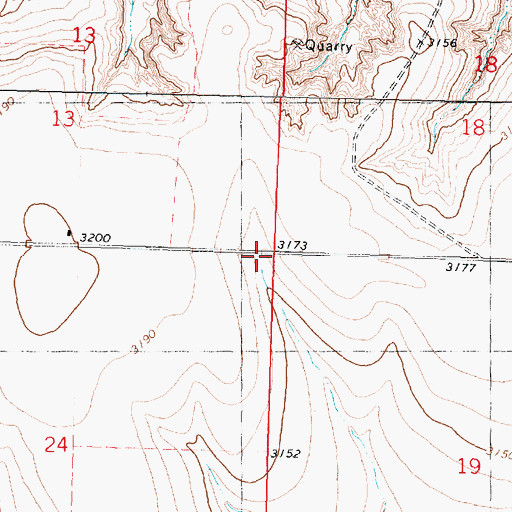 Topographic Map of Township of Paxton, KS
