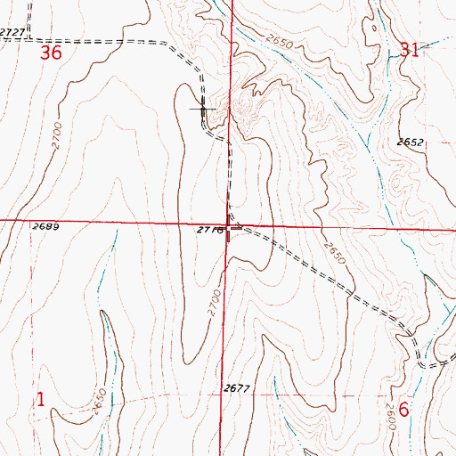 Topographic Map of Township of Lewis, KS