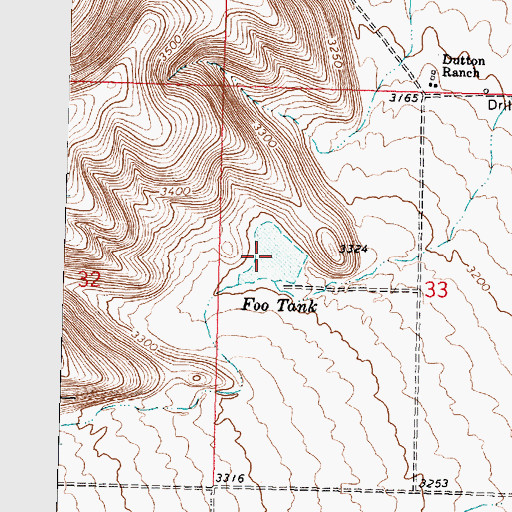 Topographic Map of Foo Tank, AZ
