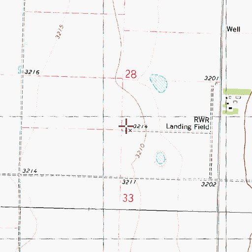 Topographic Map of RWR Landing Strip (historical), KS