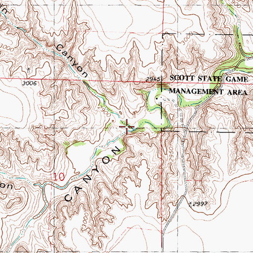 Topographic Map of Garvin Canyon, KS