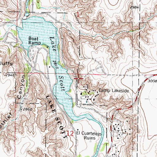 Topographic Map of McBride Monument, KS