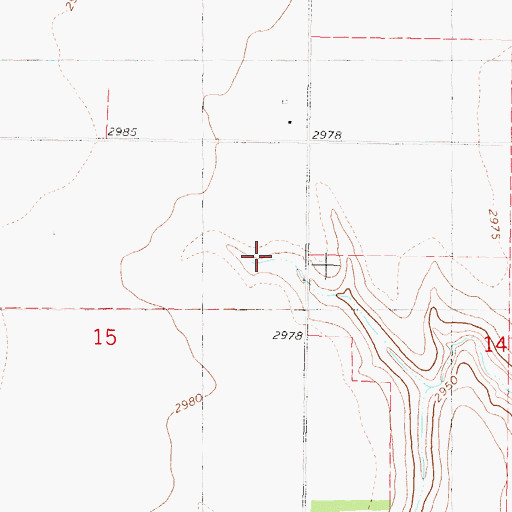 Topographic Map of Big Springs, KS