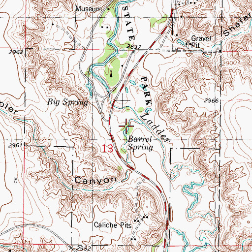 Topographic Map of Epler Canyon, KS