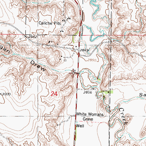 Topographic Map of Morgan Draw, KS