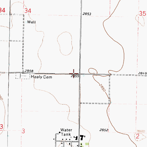 Topographic Map of Township of Cheyenne, KS