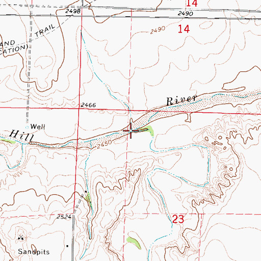 Topographic Map of Cheyenne Creek, KS